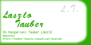 laszlo tauber business card